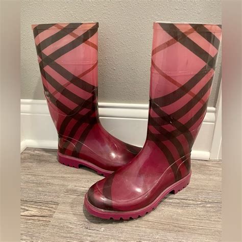 pink burberry rain boots sale|Burberry rain boots size chart.